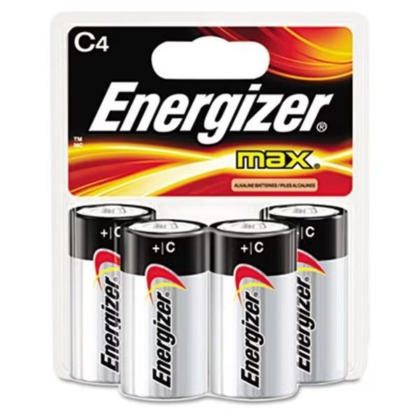Energizer E93BP-4 MAX Alkaline Batteries- C- 4 Batteries/Pack, Energizer, Mfr#: 39800039767